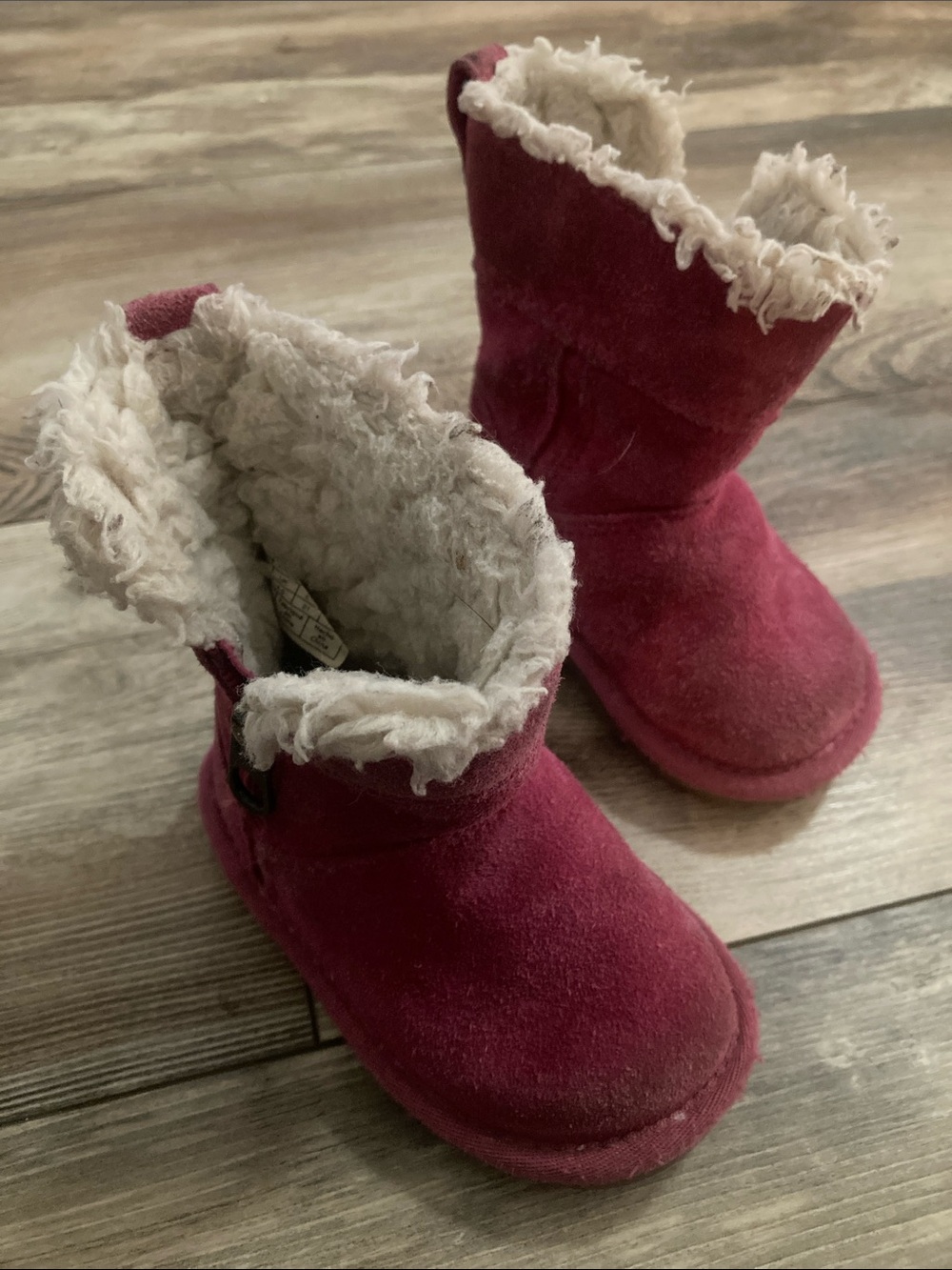 Koolaburra by Ugg Pink Girls Fleece Lined Size-zip Boots Size 5